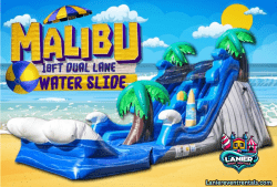 18' Malibu Splash Dual Lane Dry Slide