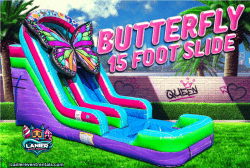 15' 3-D Butterfly Water Slide