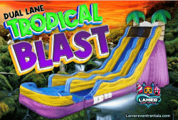 20' Tropical Blast Dual Lane Water Slide