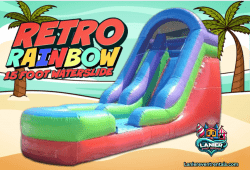 15' Retro Rainbow Dry Slide