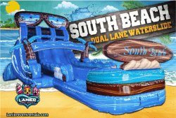 18' South Beach Dual Lane Water Slide