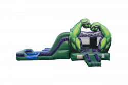 Hulk inflatable bounce and slide combo4 1704028007 big 1753108288 The Hulk Smash Combo with Dual Lane Slide