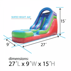 retro2 1752516960 15' Retro Rainbow Water Slide