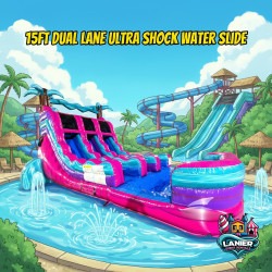 15' Dual Lane Ultra Shock Water Slide