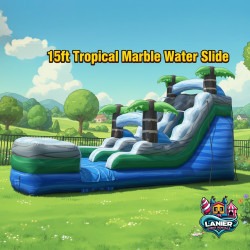 15' Tropical Marble Water Slide