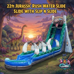 22' Jurassic Rush Water Slide with Slip N Slide