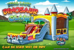 Dinosaur Claw Bounce and Slide Dual Lane Combo
